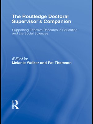 cover image of The Routledge Doctoral Supervisor's Companion
